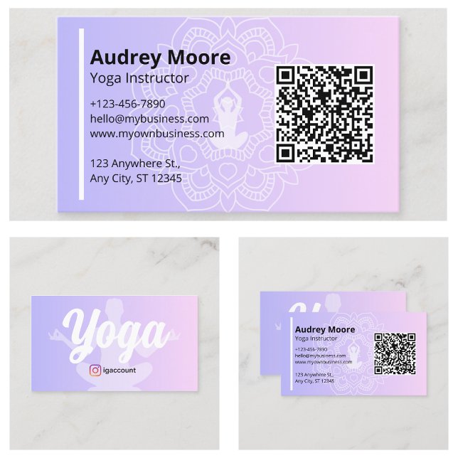 Yoga Instructor Mandala Business Card (Yoga Instructor Mandala Business Card
)