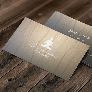 Yoga Instructor Meditation Elegant Zen Background Business Card