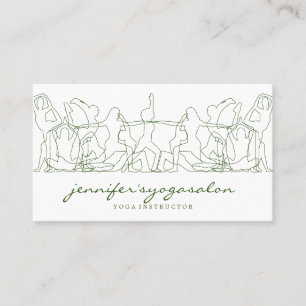 Yoga Instructor meditation fitness aerobicks gym Business Card