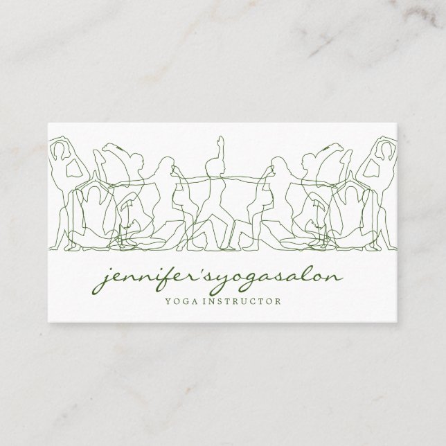 Yoga Instructor meditation fitness aerobicks gym Business Card (Front)