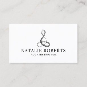 Yoga Instructor Meditation Logo Minimalist Business Card