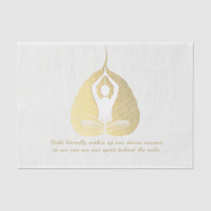 Yoga Instructor Meditation Pose Bodhi Leaf Quotes  Tissue Paper