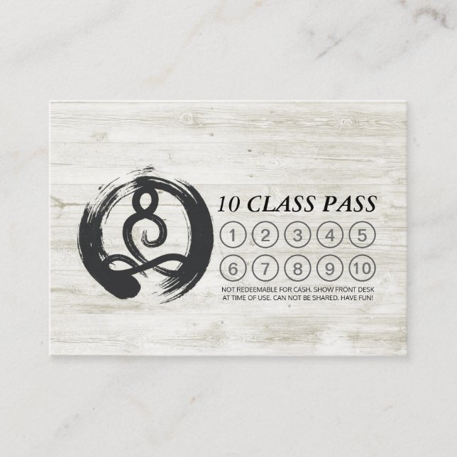 Yoga Instructor Meditation Pose Class Pass Loyalty (Front)