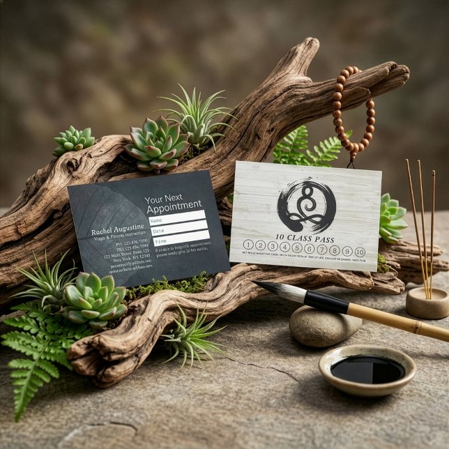 Yoga Instructor Meditation Pose Class Pass Loyalty Card (Creator Uploaded)