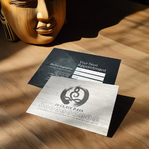 Yoga Instructor Meditation Pose Class Pass Loyalty Card