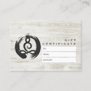 Yoga Instructor Meditation Pose Gift Certificate