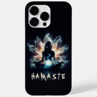 Yoga Instructor Meditation Pose Glowing Mist Lotus
