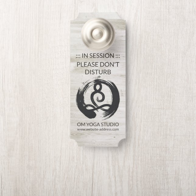 Yoga Instructor Meditation Pose Healer ZEN Symbol Door Hanger (On Knob)