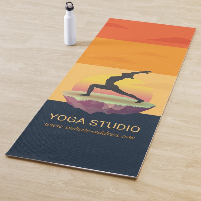 Yoga Instructor Meditation Pose Sun Flying Island Yoga Mat (In Situ)