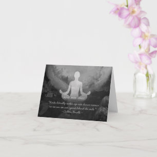 Yoga Instructor Meditation Pose Zen Symbol Quotes Card