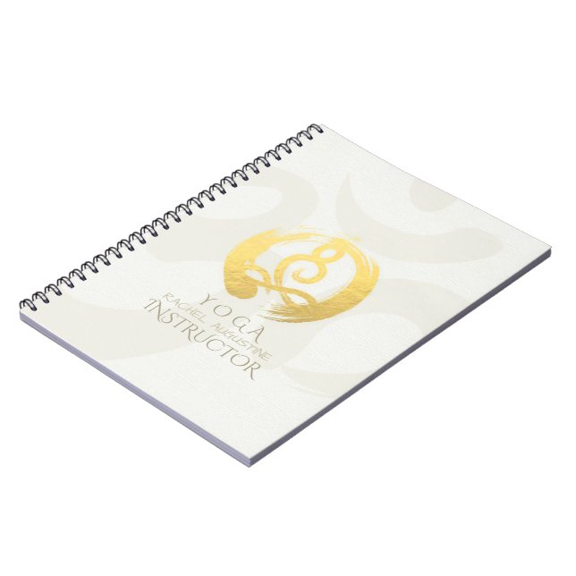 Yoga Instructor Meditation Posture Zen & OM Symbol Notebook (Left Side)