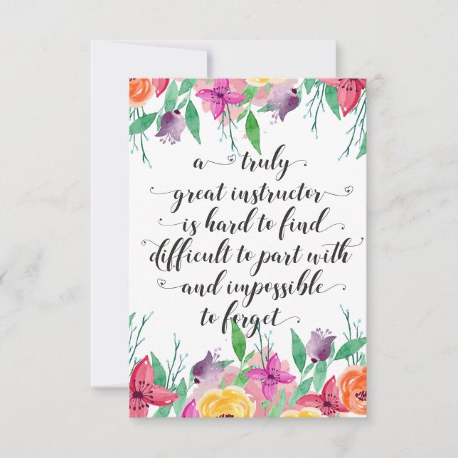 Yoga Instructor Office gift Instructor Coaching Thank You Card (Front)