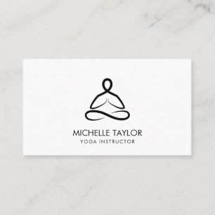 Yoga Instructor Pilates Fitness Modern Minimalist Business Card