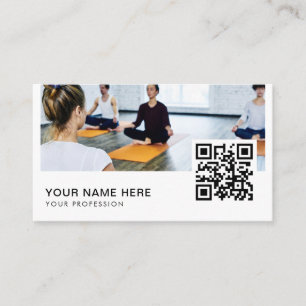 Yoga Instructor QR Code  Business Card