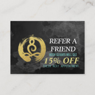 YOGA Instructor Referral Card Meditation Pose Zen