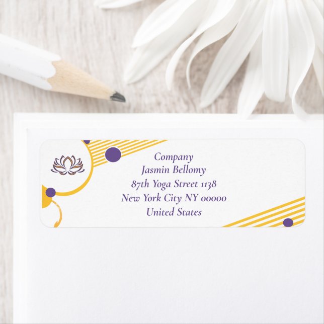 Yoga Instructor Return Address Label (Insitu)