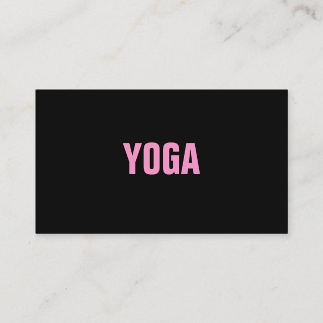 YOGA Instructor Simple & Plain Business Card (Front)
