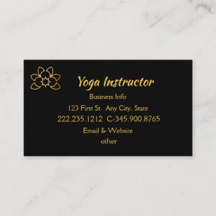 Yoga Instructor Studio Business Card