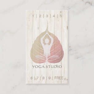 YOGA Instructor Studio Loyalty Punch Bodhi Leaf Card