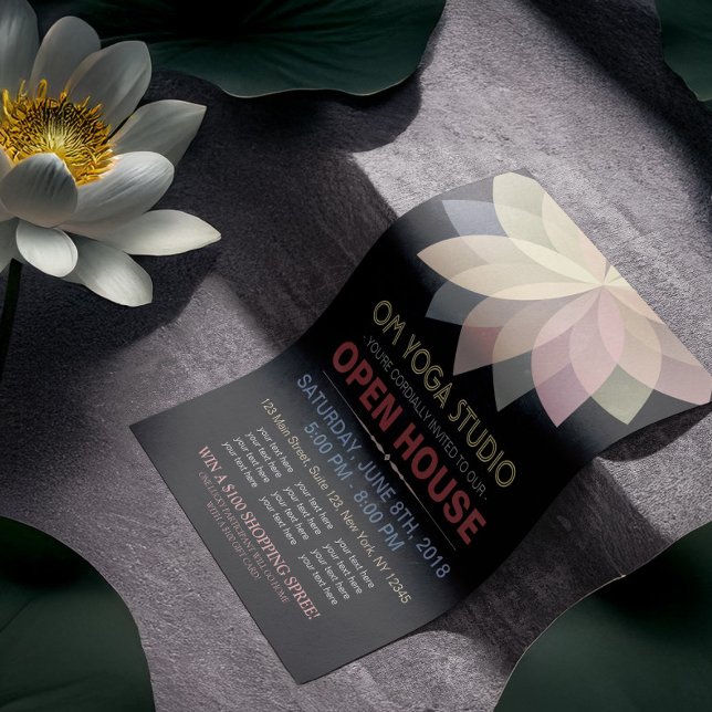 YOGA Instructor Studio Open House Lotus Mandala Flyer (Creator Uploaded)