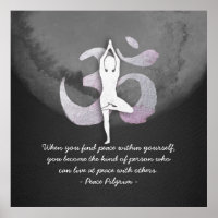 Yoga Instructor Studio Quotes Tree Pose OM Symbol