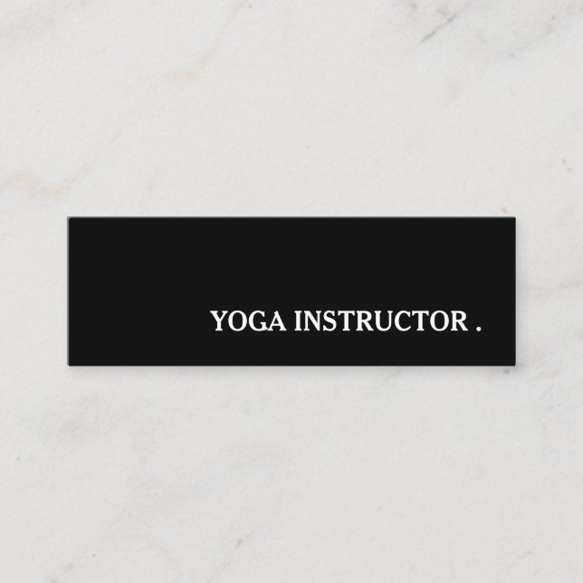 Yoga Instructor Teacher Mini Business Card (Front)