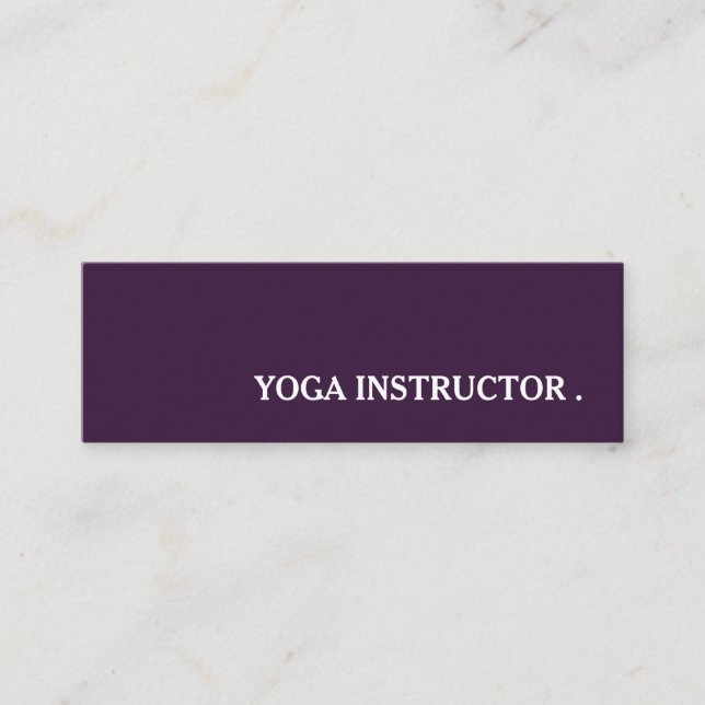 Yoga Instructor Teacher Mini Business Card (Front)