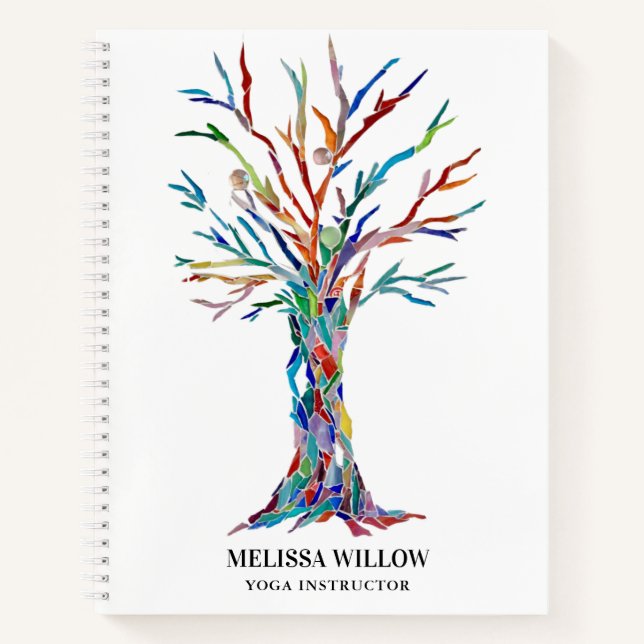 Yoga Instructor Tree of Life Spiral Notebook (Front)