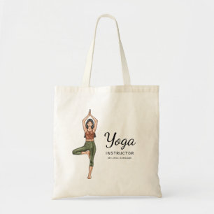 Yoga Instructor Tree Pose Vrikshasana Teacher Tote Bag