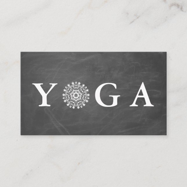 Yoga Instructor Vintage Style Business Card (Front)