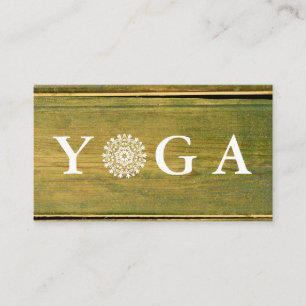 Yoga Instructor Vintage Style Wodden Business Card
