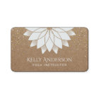 Yoga Instructor White Lotus Floral Rustic Kraft