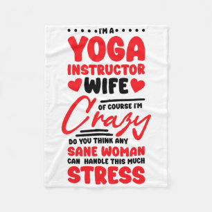 Yoga Instructor Wife Girlfriend Design For Yoga Lo Fleece Blanket