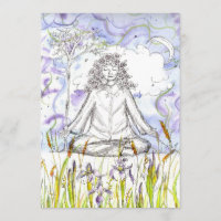 Yoga Invitation Zen Meditation Botanical Floral