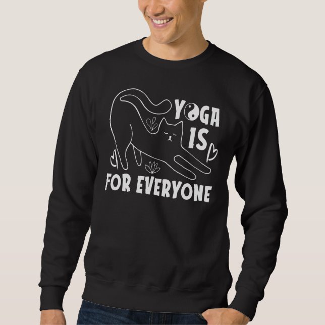 Yoga Is For Everyone Cat Majariasana Heart 1 Sweatshirt (Front)