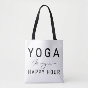 Yoga is my happy hour tote bag