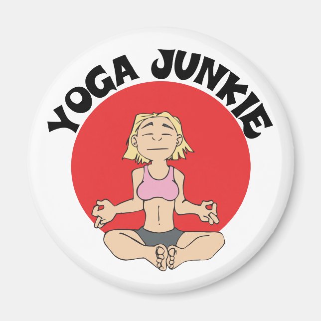 Yoga Junkie Gift Magnet (Front)