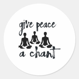 Yoga Kirtan Chant Peace Love World S For Men And W Classic Round Sticker
