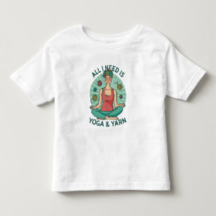 Yoga Knitting Funny Design Toddler T-Shirt