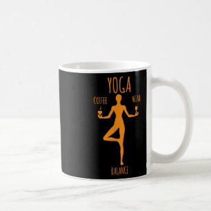 Yoga Lance Coffee And Wine Yoga Lover Fun Gift  Mug