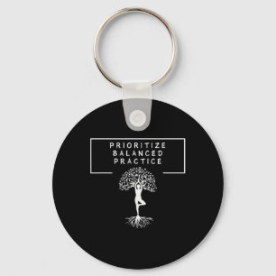 Yoga Lanced Practice Tree Pose Mindfulness Meditat Key Ring