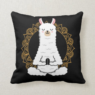 Yoga Llama Alpaca Namaste relaxing Animal Cushion