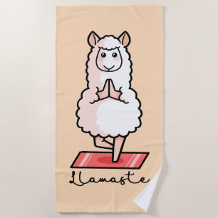 Yoga Llama - Llamaste Beach Towel