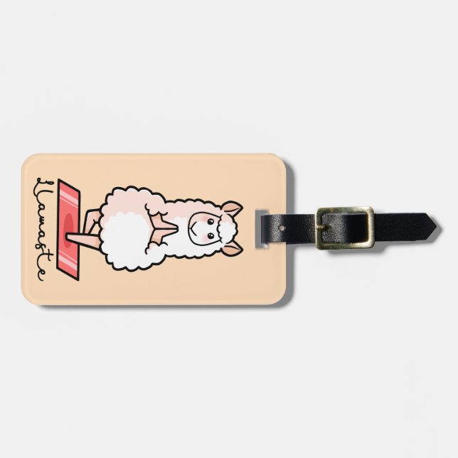 Yoga Llama - Llamaste Luggage Tag (Front Horizontal)