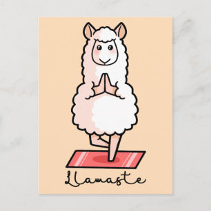 Yoga Llama - Llamaste Postcard