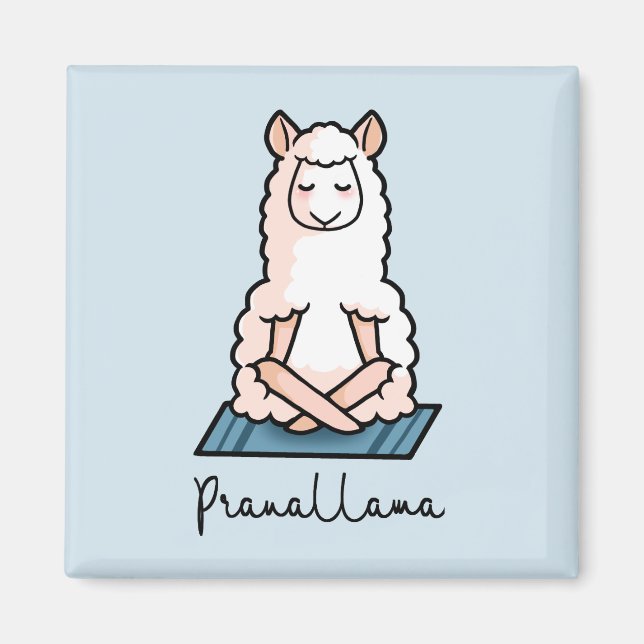 Yoga llama - Pranallama Magnet (Front)