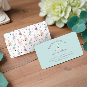 Yoga Llamas & Pilates Fitness Studio Company Logo  Business Card