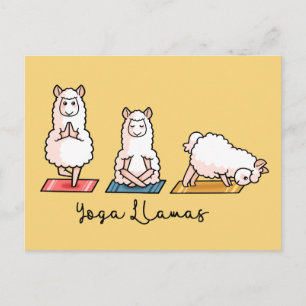 Yoga Llamas Postcard