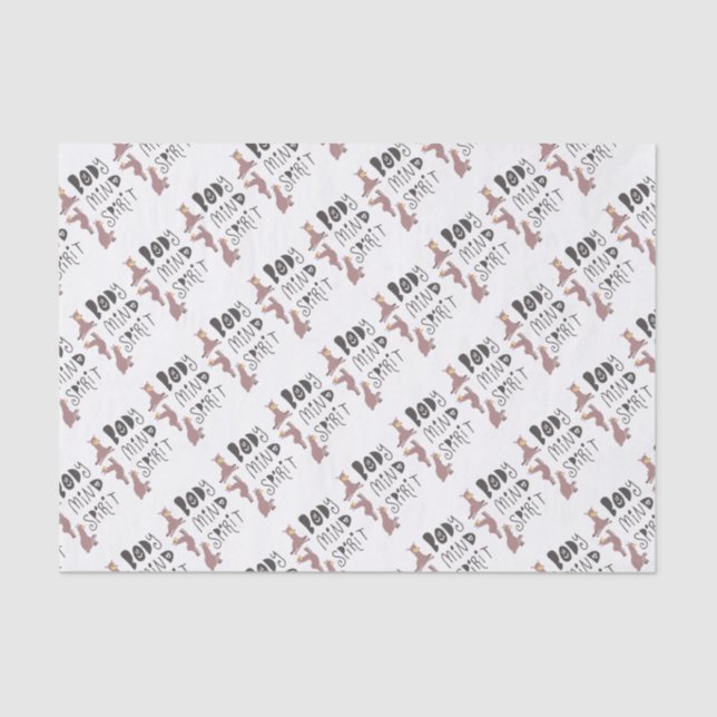 Yoga Llamas Tissue Paper (Front)