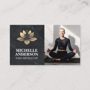 Yoga logo Add Your Photo Business Card